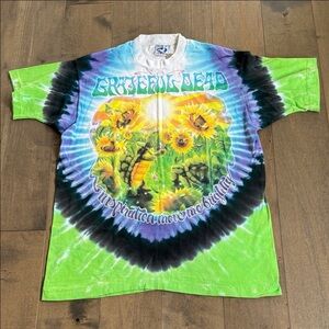Vintage 1995 Grateful Dead Summer Tour Liquid Blue Single Stitch Deadstock XL